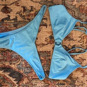 Cupshe Blue Bikini Swim Set